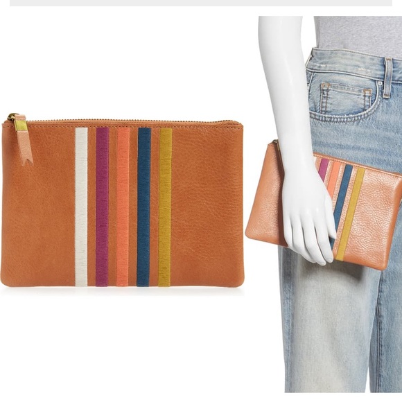 Madewell Handbags - Madewell Leather Pouch Clutch